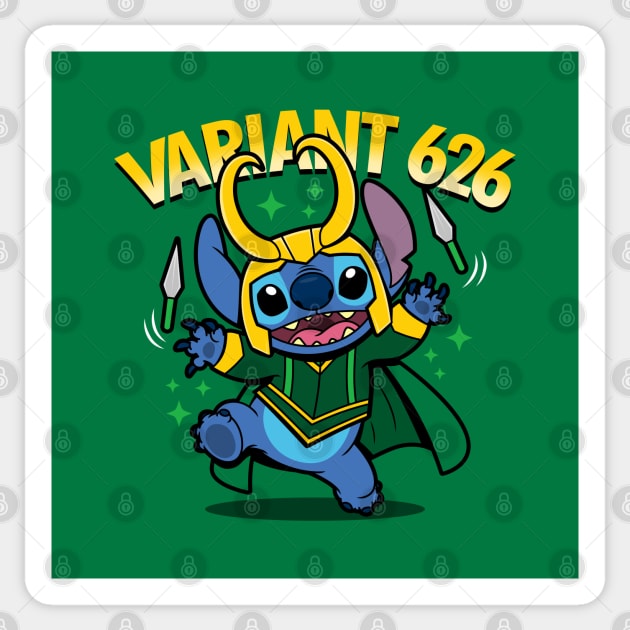 Cute Funny Adorable Alien Variant Superhero God Of Mischief Cartoon Mashup Parody Sticker by BoggsNicolas